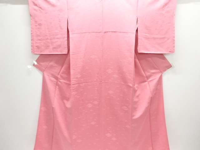 Colorless Kimono with Woven Fan Pattern